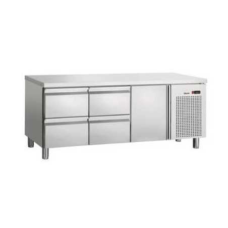 Mesa Refrigerada 1/1GN - 4 Cajones - 1 Puerta - 1 Estante - Bartscher