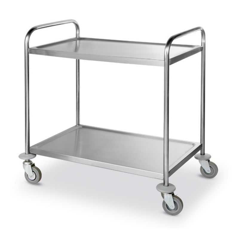 Carro Inox 2 Estantes - 2 x 50 Kg