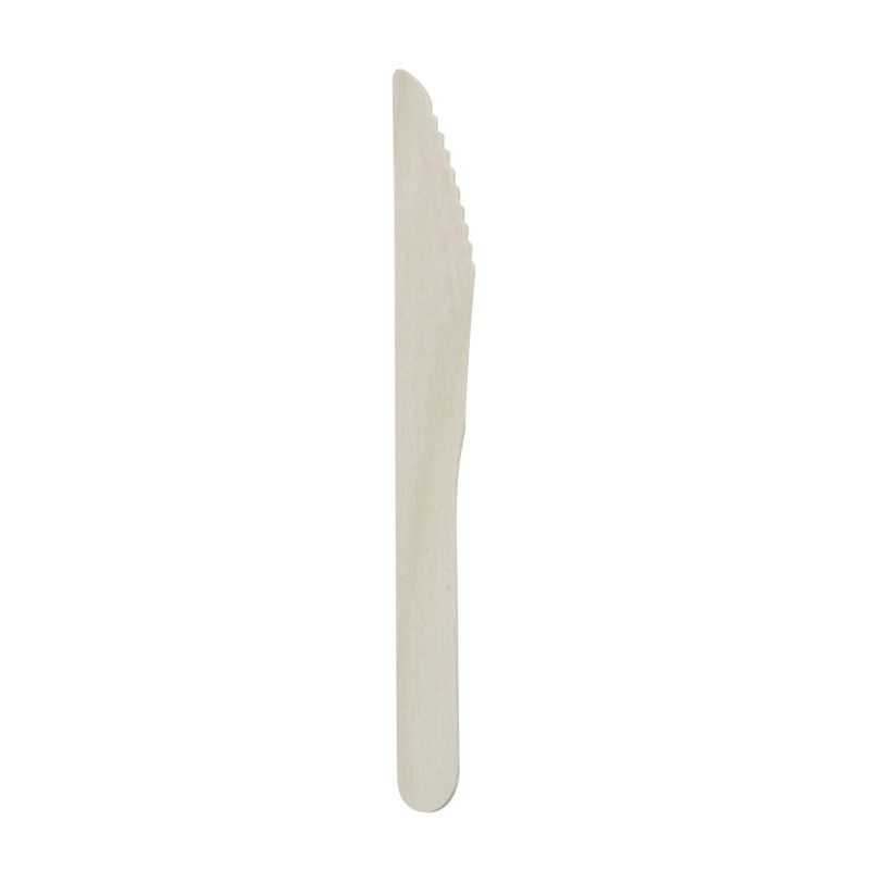 Cuchillo de madera de abedul - 160 mm - Lote de 100