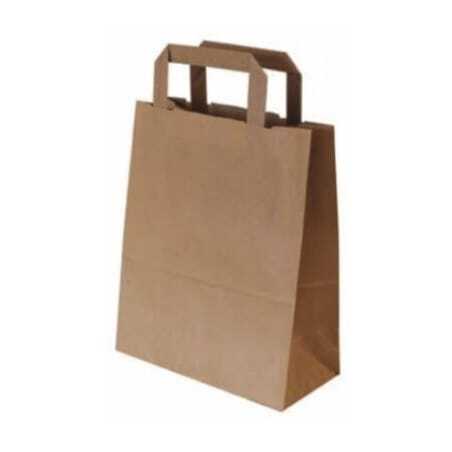 Bolsa de asas de papel Kraft - 12 L - Lote de 50