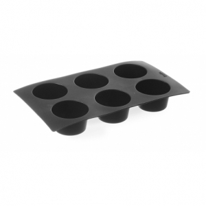 Molde para 6 muffins de silicona antiadherente. Dimensiones: ø69x(H)40 - Marca HENDI - Fourniresto