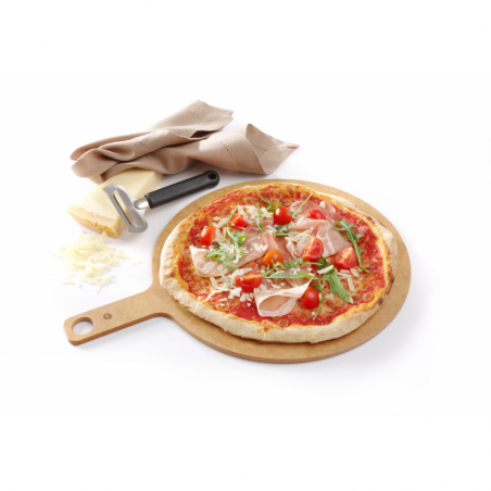 Tabla de pizza con mango - 254 mm de diámetro