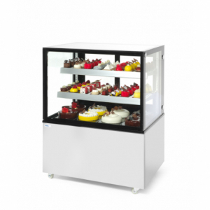 Refrigerated display case with 2 shelves - 510 L