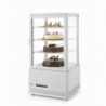 Vitrina refrigerada blanca de 4 caras de cristal - 68 litros