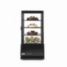 Vitrina refrigerada negra de 4 caras de cristal - 78 litros