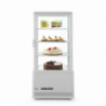 Vitrina refrigerada blanca de 4 caras de cristal - 78 litros