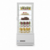 Vitrina refrigerada blanca de 4 caras de cristal - 98 litros