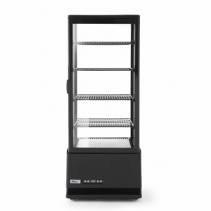 Vitrina refrigerada blanca de 4 caras de cristal - 98 litros