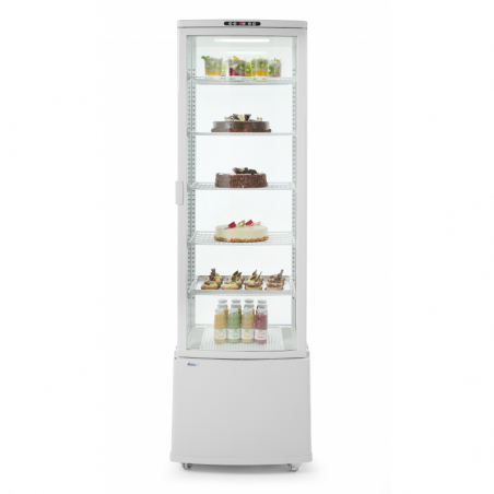 Vitrina refrigerada para pasteles blanca - 280 L