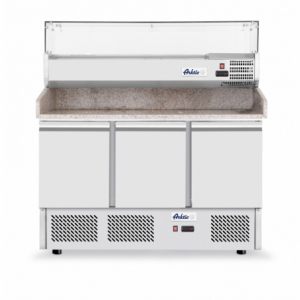 Mostrador de preparación refrigerado para pizzas o ensaladas - 380 L + 40 L