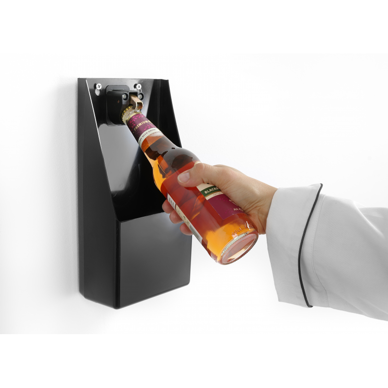 Abrebotellas de pared con recolector