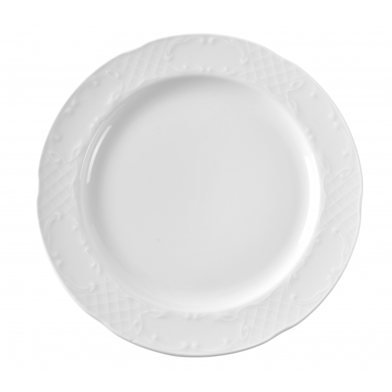 Assiette Plate en Porcelaine Flora - 270 mm de Diamètre