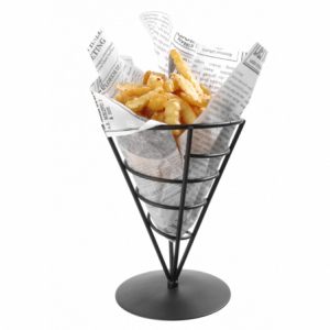 Soporte para Cono de Papas Fritas - Negro