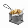 Cesta de patatas fritas en miniatura negro - 100 x 80 mm