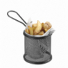 Cesta de patatas fritas en miniatura negro - 100 x 80 mm