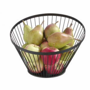 Black Oblique Fruit Basket - 280 mm Diameter