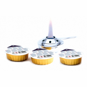 Pasta combustible en envases desechables - 3 piezas - Marca HENDI - Fourniresto