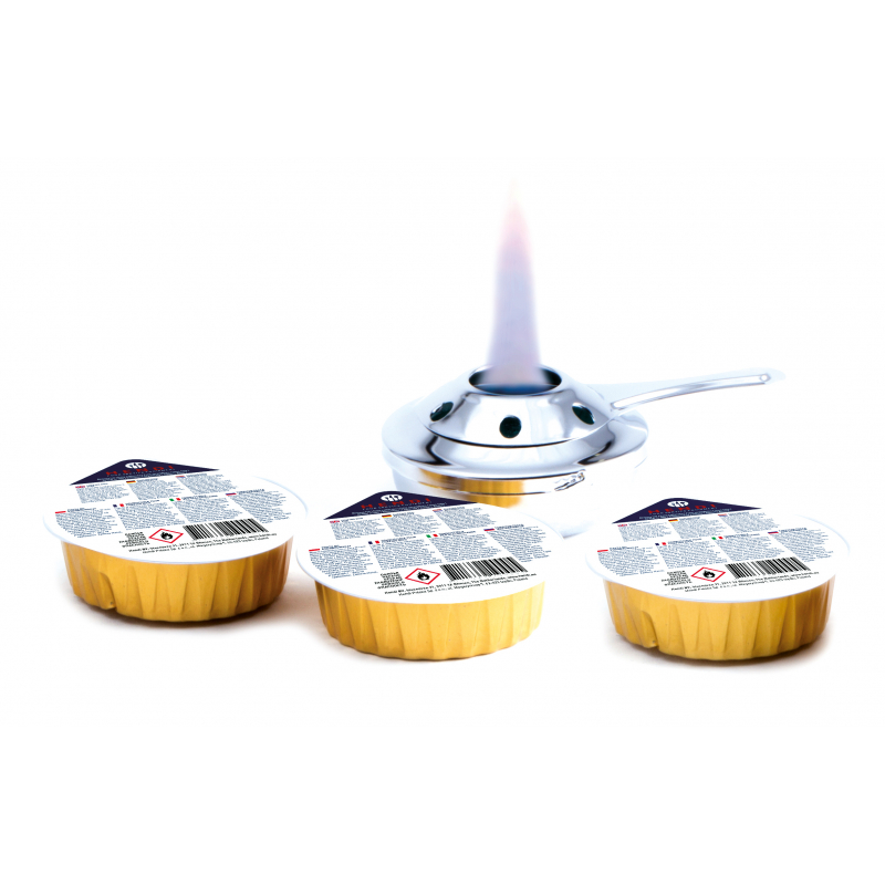 Pasta combustible en envases desechables - 3 piezas - Marca HENDI - Fourniresto