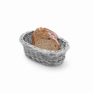 Oval Gray Bread Basket - 190 x 120 mm