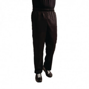 Pantalón de cocina unisex Easyfit negro tratado con teflón - Talla S - Whites Chefs Clothing - Fourniresto