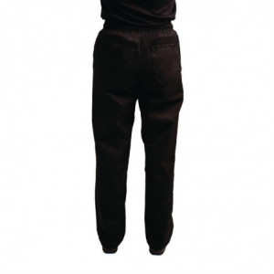 Pantalón de cocina unisex Easyfit negro tratado con teflón - Talla S - Whites Chefs Clothing - Fourniresto