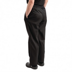 Pantalón de cocina unisex Easyfit negro tratado con teflón - Talla S - Whites Chefs Clothing - Fourniresto