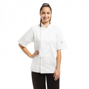 Chaqueta de cocina unisex blanca de manga corta Vegas - Talla S - Whites Chefs Clothing - Fourniresto