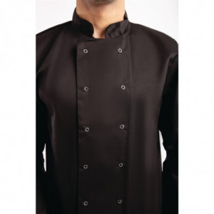 Chaqueta de cocina unisex negra de manga larga Vegas - Talla L - Whites Chefs Clothing - Fourniresto