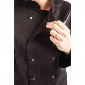 Chaqueta de cocina unisex negra de manga larga Vegas - Talla L - Whites Chefs Clothing - Fourniresto