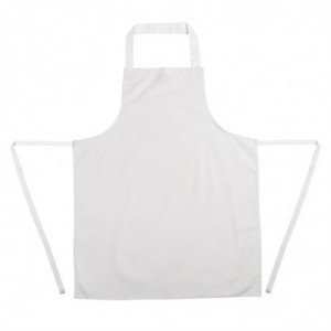 Delantal Babero Blanco 711 X 656 Mm - Ropa de Chef Blanca - Fourniresto