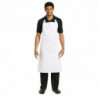 Delantal de pechera blanco - Talla XL 915 x 1066 mm - Ropa de chef blanca - Fourniresto