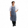 Delantal Babero Impermeable a Rayas Azul y Blanco 1016 x 711 mm - Ropa de Chef Whites - Fourniresto