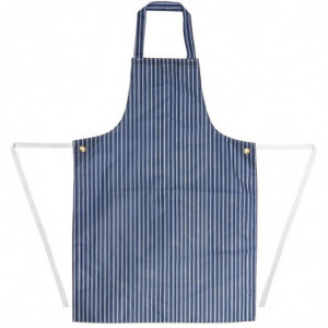 Delantal Babero Impermeable a Rayas Azul y Blanco 1016 x 711 mm - Ropa de Chef Whites - Fourniresto