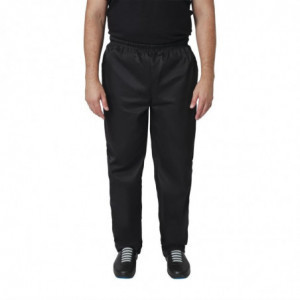 Pantalón de cocina unisex negro Vegas - Talla L - Whites Chefs Clothing