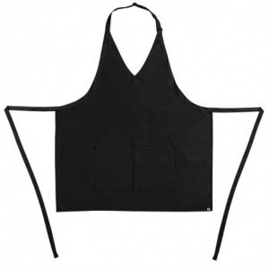 Black Tuxedo Bib Apron in Polycotton 698 x 838 mm - Chef Works - Fourniresto