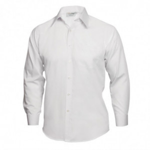 Camisa unisex blanca de manga larga Uniform Works - Talla M - Chef Works - Fourniresto