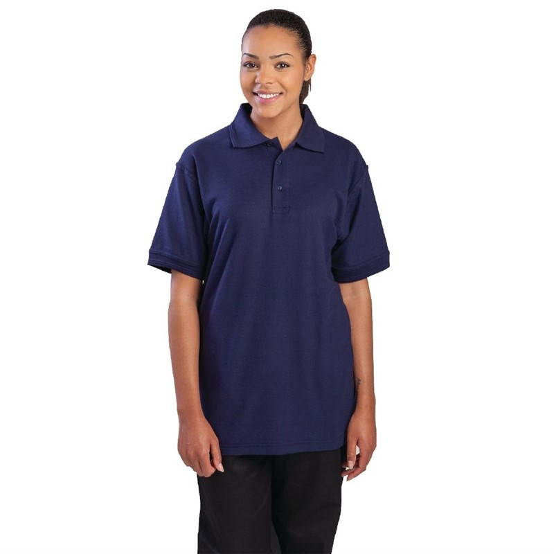 Polo Mixte Bleu Marine - Taille L - FourniResto - Fourniresto