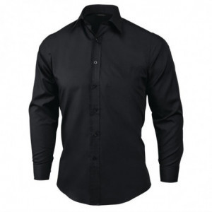 Camisa de vestir unisex negra - Talla S - Chef Works - Fourniresto