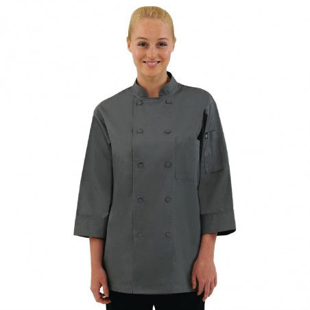 Chaqueta de cocina unisex gris - Talla M - Chef Works - Fourniresto