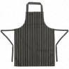 Black and White Striped Kitchen Apron 760 x 970 mm - Whites Chefs Clothing - Fourniresto