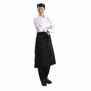 Delantal Estándar Negro de Polialgodón 914 x 762 mm - Whites Chefs Clothing - Fourniresto