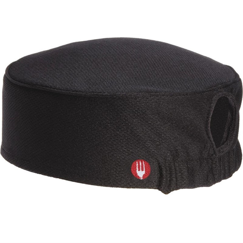 Gorro de cocina negro Cool Vent para mujer - Chef Works - Fourniresto