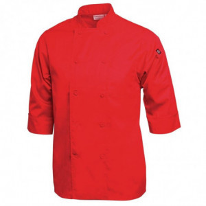 Chaqueta de cocina unisex roja - Talla M - Chef Works - Fourniresto