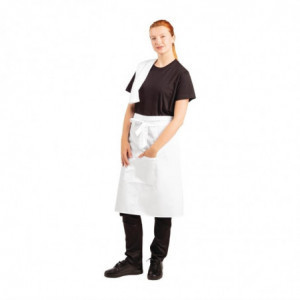 Delantal de camarero estándar blanco 1000 x 700 mm - Ropa de chef Whites - Fourniresto