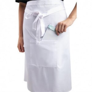 Delantal de camarero estándar blanco 1000 x 700 mm - Ropa de chef Whites - Fourniresto