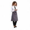 Delantal de camarero gris antracita de polialgodón 1000 x 700 mm - Whites Chefs Clothing - Fourniresto