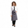 Delantal de camarero gris antracita de polialgodón 1000 x 700 mm - Whites Chefs Clothing - Fourniresto