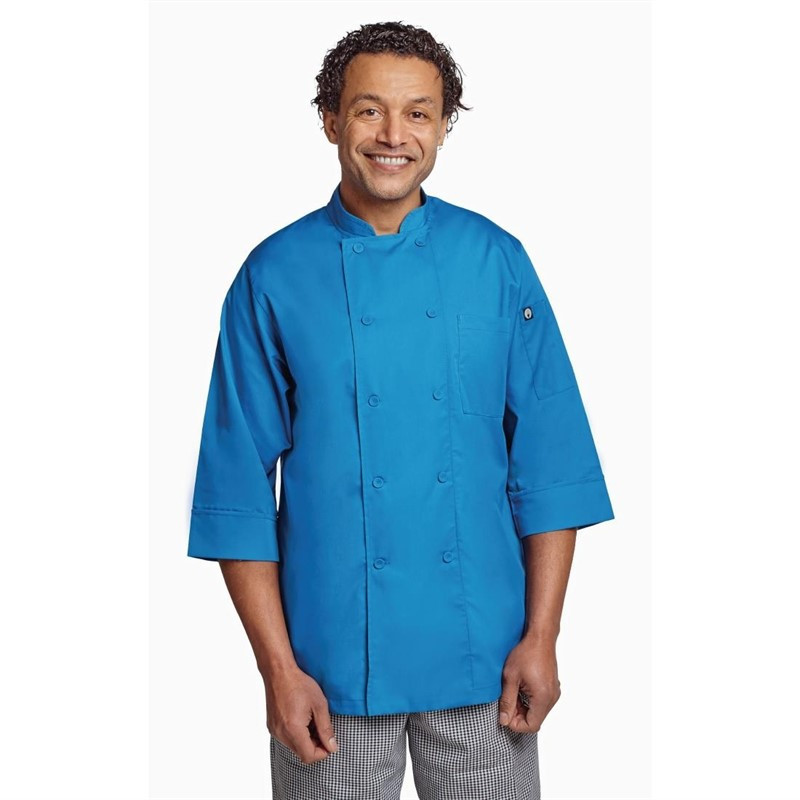 Chaqueta de cocina unisex azul - Talla L - Chef Works - Fourniresto