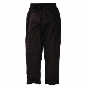 Pantalón de cocina unisex Baggy negro - Talla L - Chef Works - Fourniresto