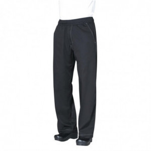 Pantalón de cocina unisex Baggy negro - Talla M - Chef Works - Fourniresto